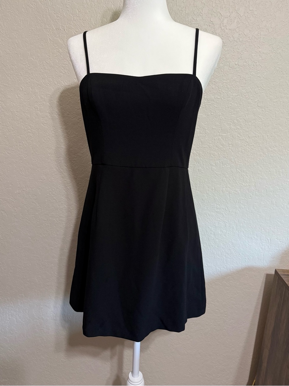 French Connection Black Spaghetti-Strap Mini Dress